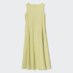 Elegant Sleeveless Yellow Dress